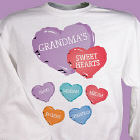 Candy Hearts Personalized Sweatshirt